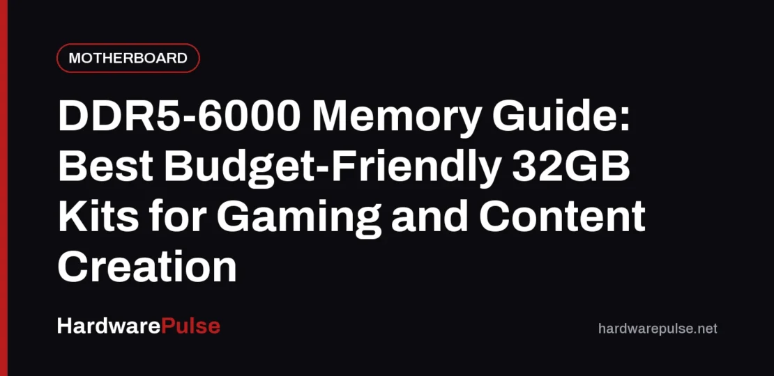 DDR5-6000 Memory Guide: Best Budget-Friendly 32GB Kits for Gaming and Content Creation