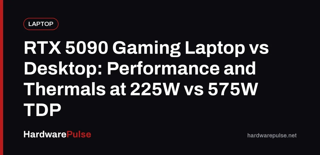 RTX 5090 Gaming Laptop vs Desktop: Performance and Thermals at 225W vs 575W TDP
