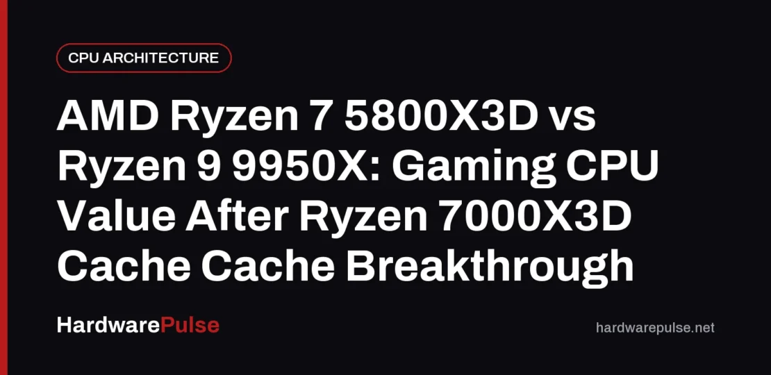AMD Ryzen 7 5800X3D vs Ryzen 9 9950X: Gaming CPU Value After Ryzen 7000X3D Cache Cache Breakthrough