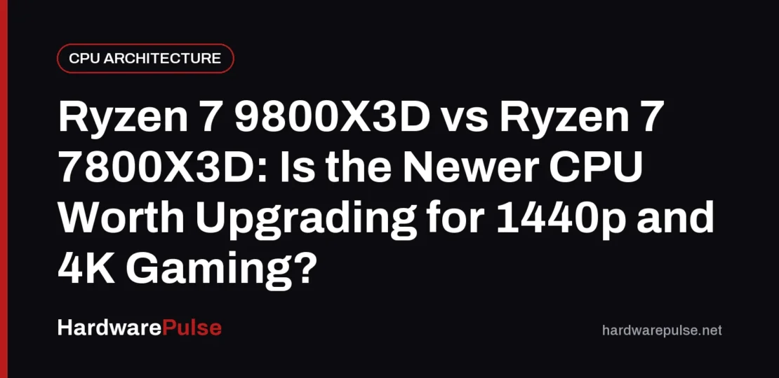 Ryzen 7 9800X3D vs Ryzen 7 7800X3D: Is the Newer CPU Worth Upgrading for 1440p and 4K Gaming?