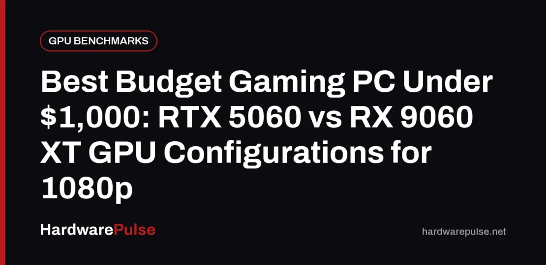 Best Budget Gaming PC Under $1,000: RTX 5060 vs RX 9060 XT GPU Configurations for 1080p
